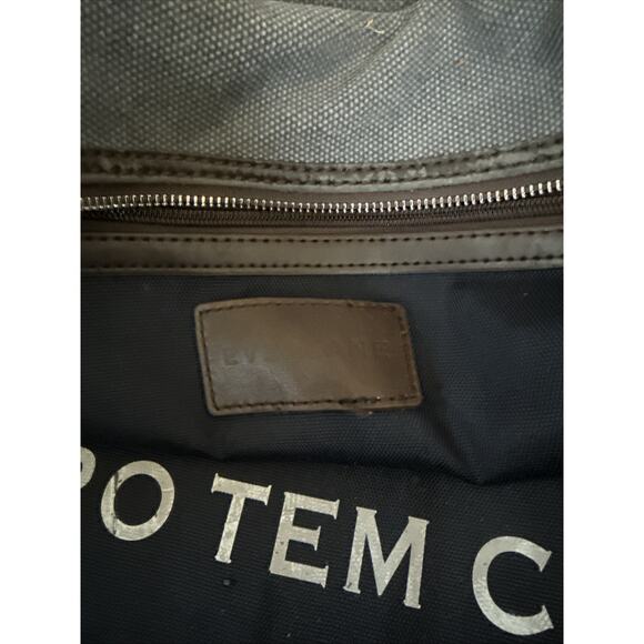 Everlane Twill Weekend Duffle Bag Gray Travel Tote Carryall 21x11” - Picture 5 of 7